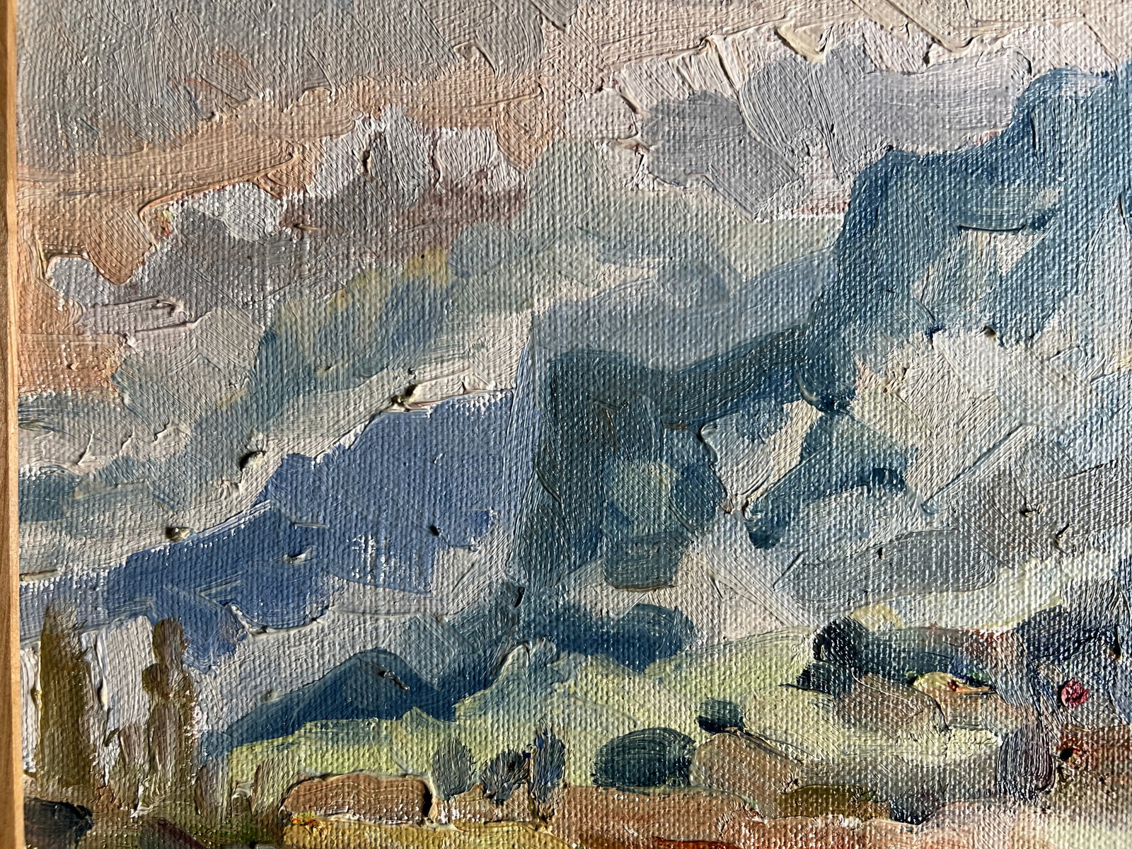 Oil painting with frame Alps K. Leonid - 2