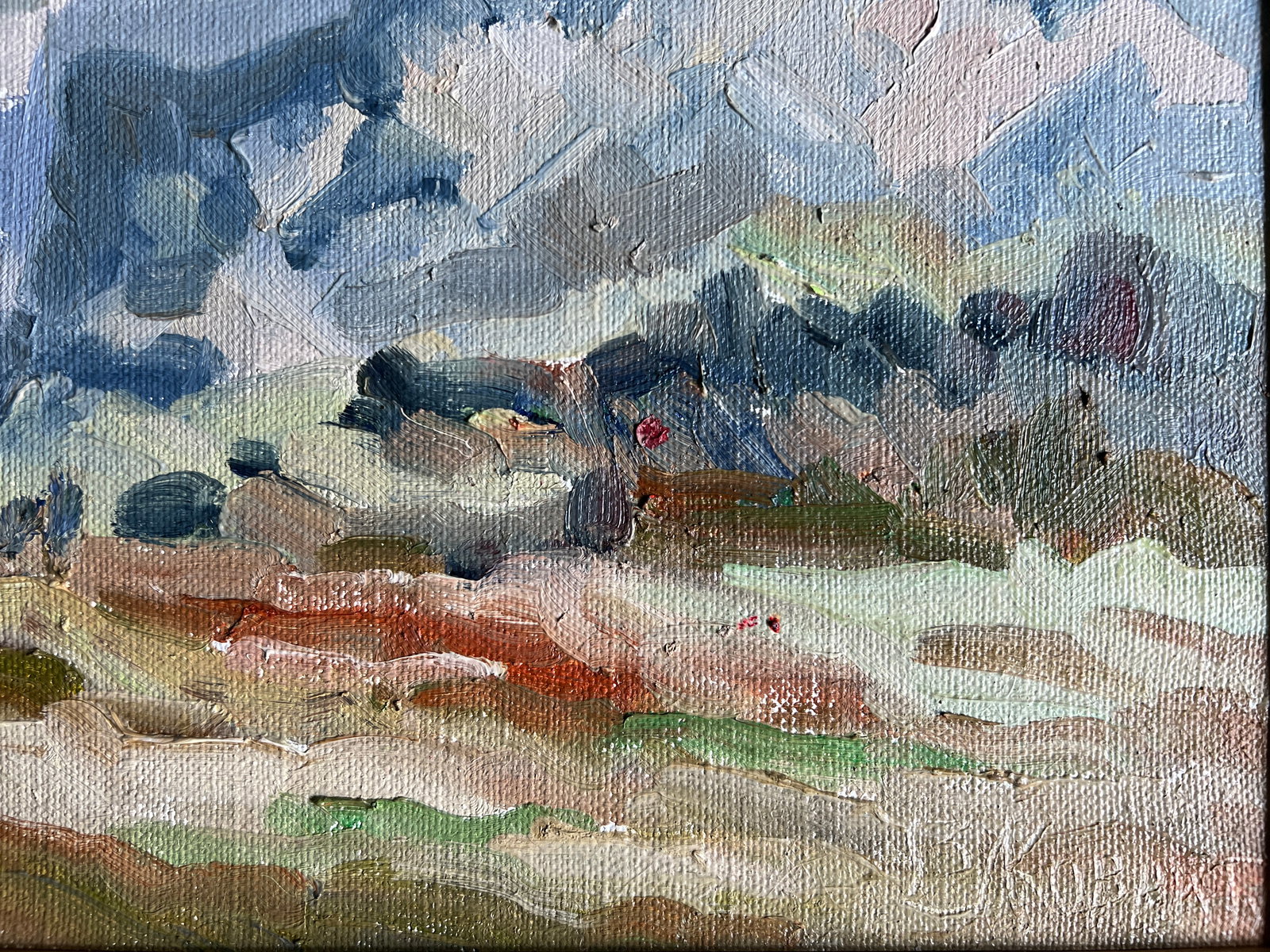 Oil painting with frame Alps K. Leonid - 4