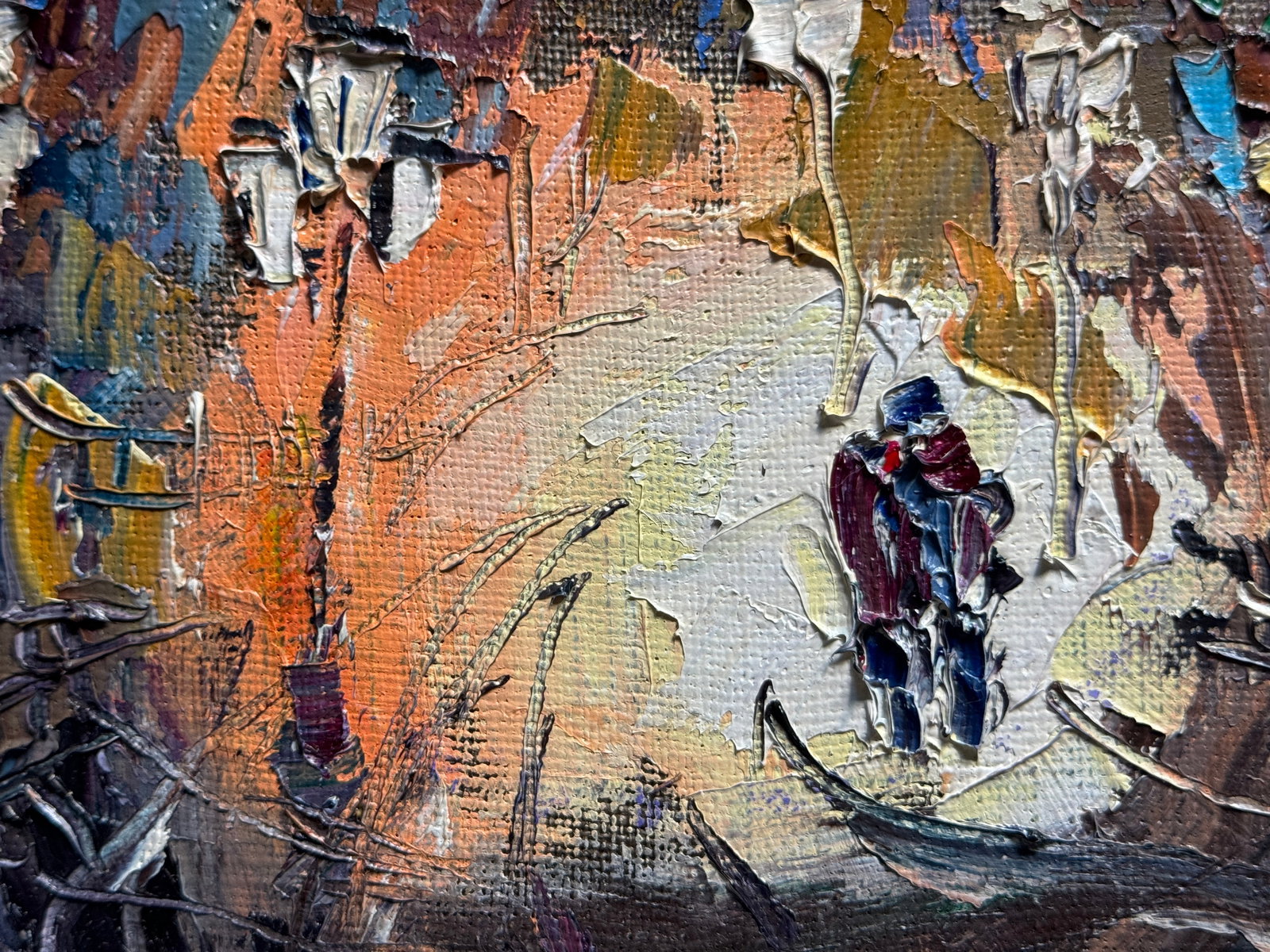 Oil painting with frame night Lviv K. Leonid - 12