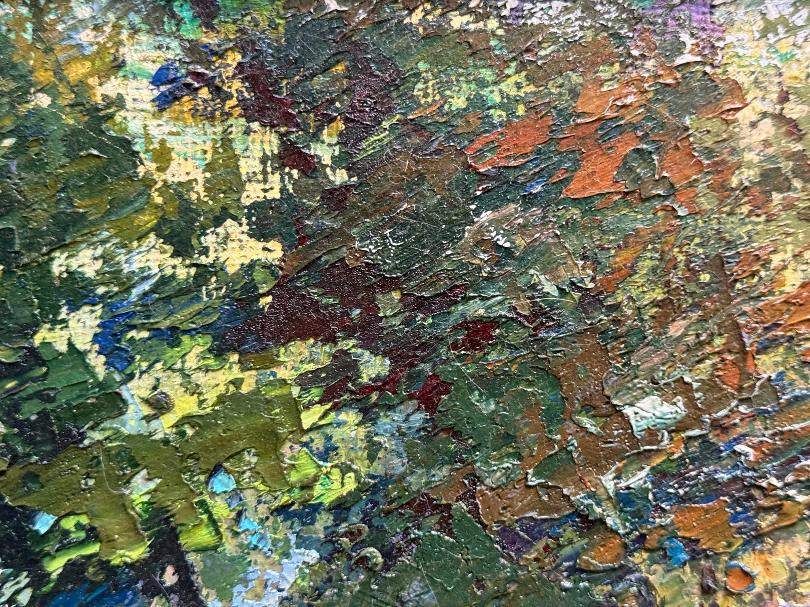 Oil painting with farme road K. Leonid - 4