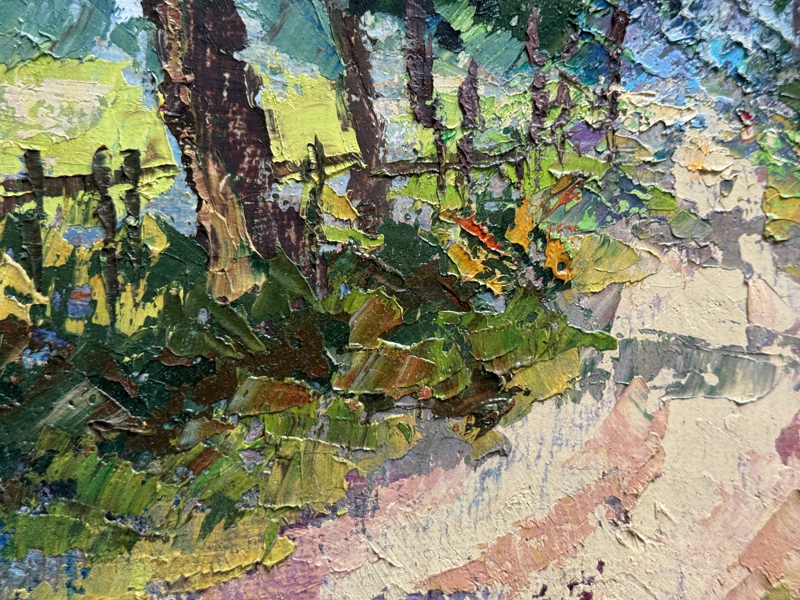 Oil painting with farme road K. Leonid - 9