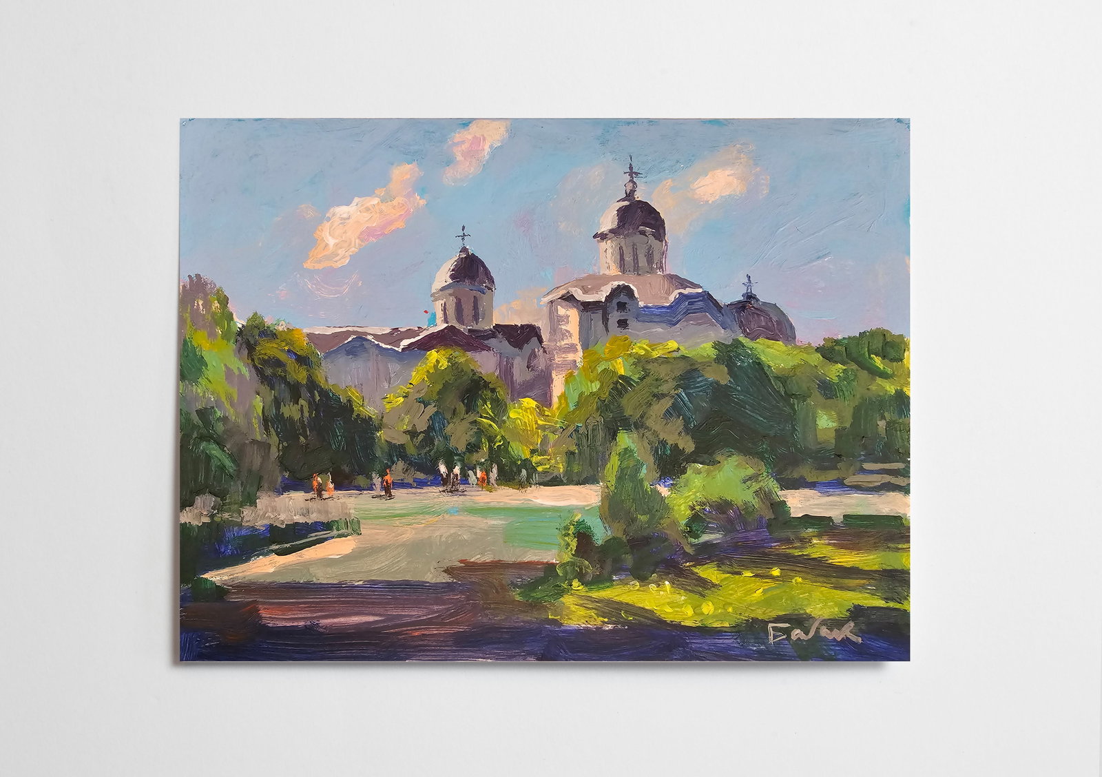 Acrylic painting Monastery of St. Joseph Vyacheslav Petrovich Babac - 10