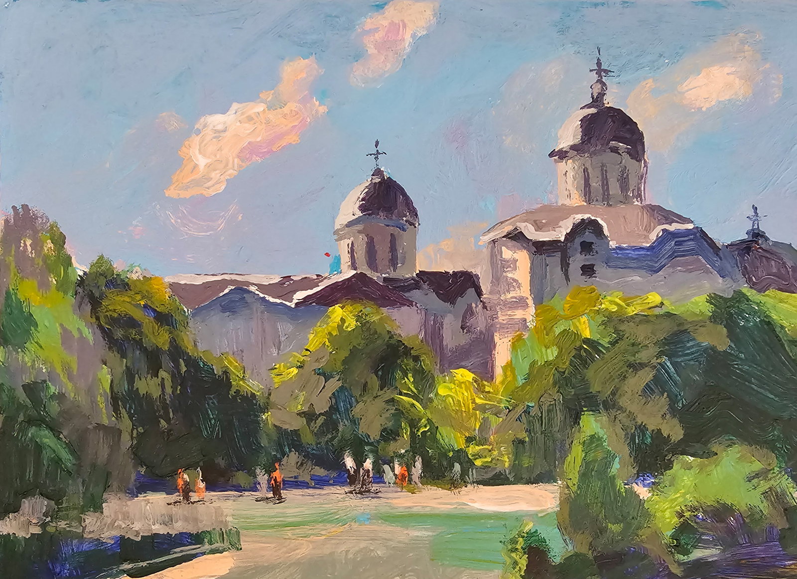 Acrylic painting Monastery of St. Joseph Vyacheslav Petrovich Babac - 3