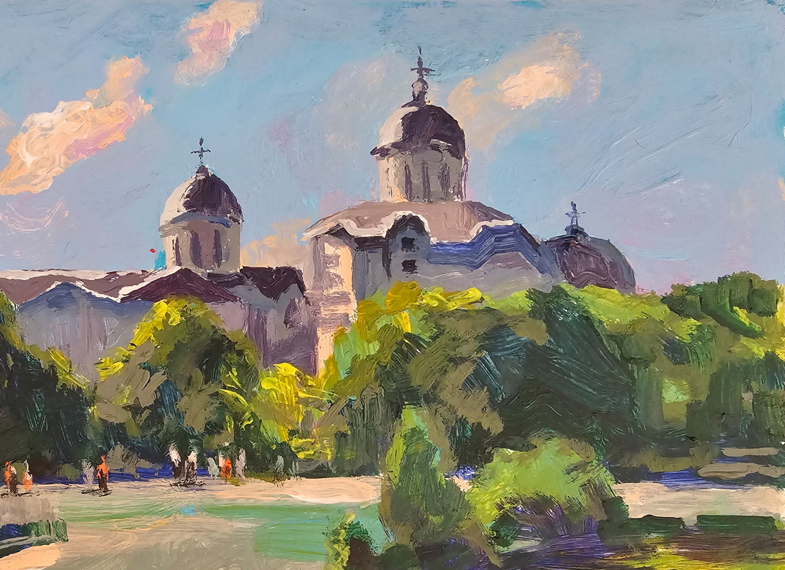 Acrylic painting Monastery of St. Joseph Vyacheslav Petrovich Babac - 4