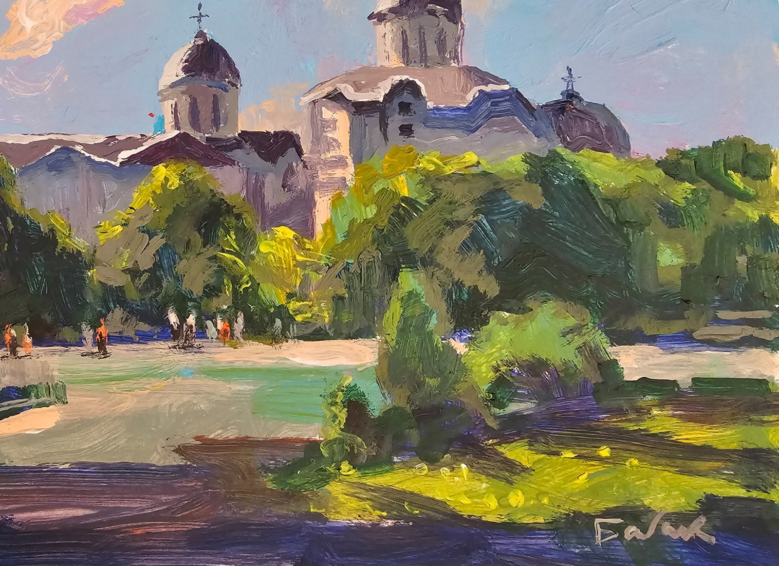 Acrylic painting Monastery of St. Joseph Vyacheslav Petrovich Babac - 6