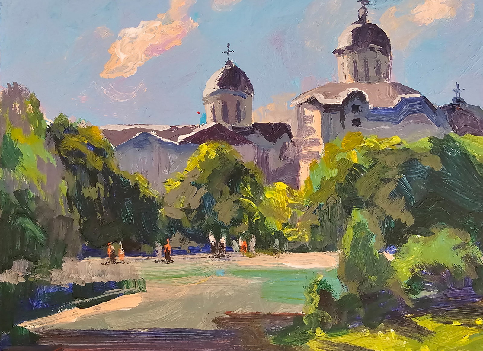 Acrylic painting Monastery of St. Joseph Vyacheslav Petrovich Babac - 8