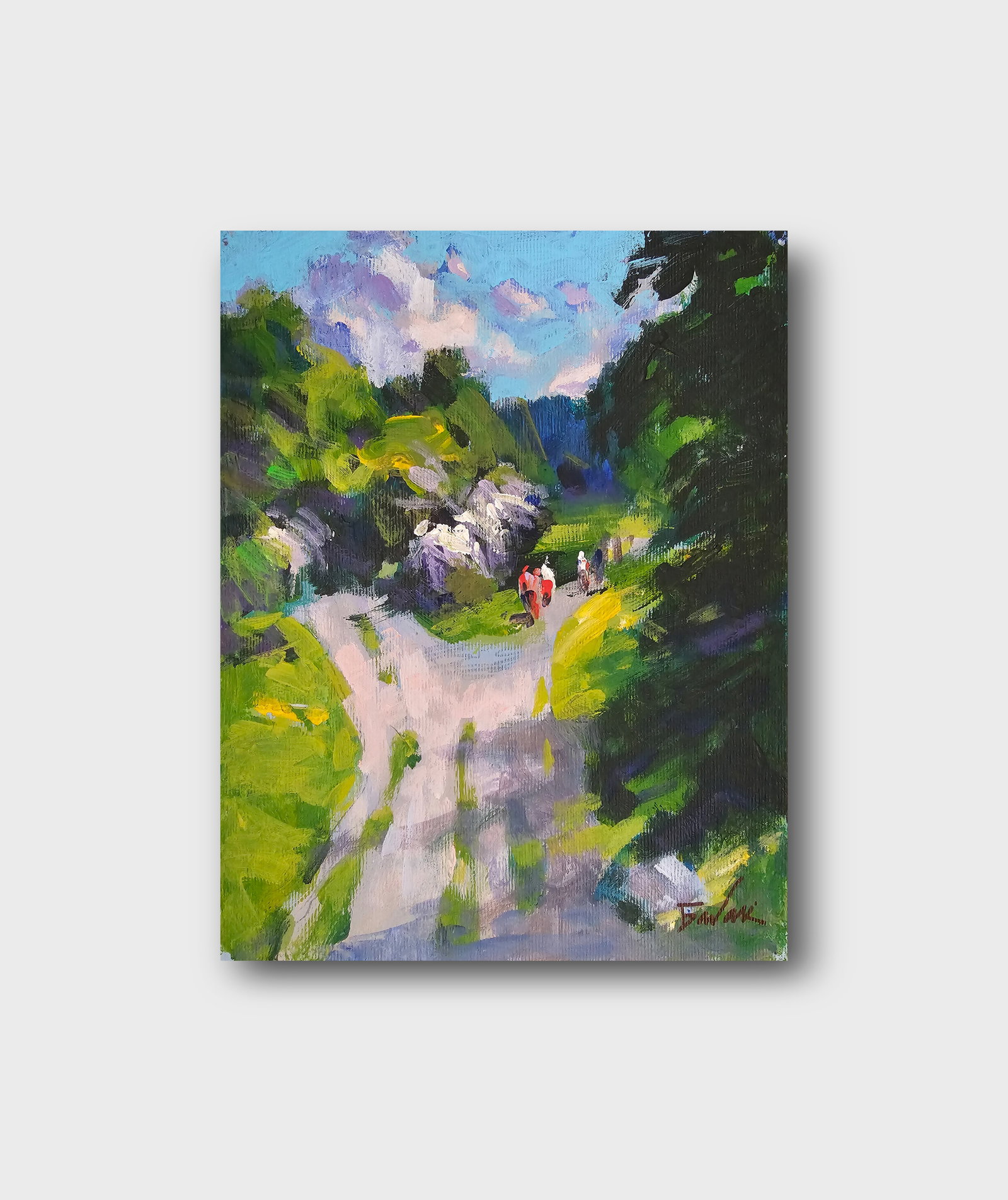 Acrylic painting the road to the hills Vyacheslav Petrovich Babac - 10