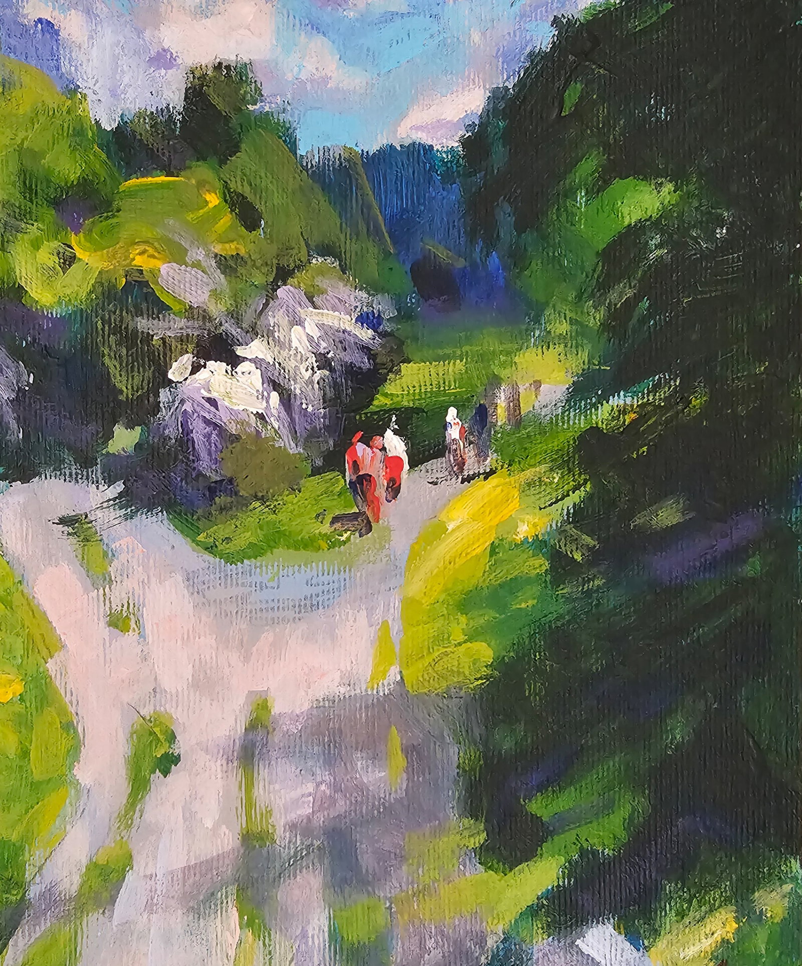 Acrylic painting the road to the hills Vyacheslav Petrovich Babac - 9