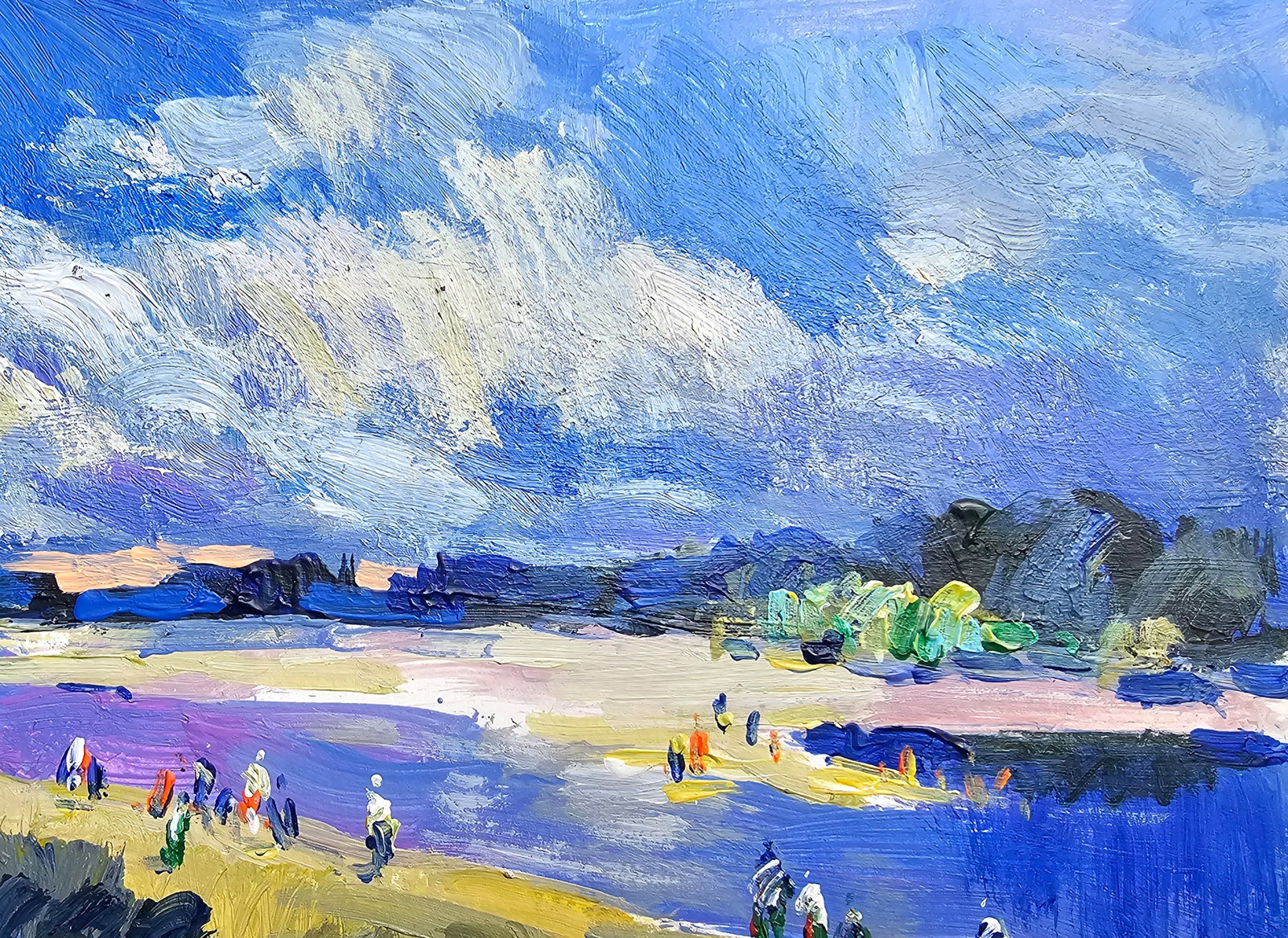 Acrylic painting on the river Vyacheslav Petrovich Babac - 4