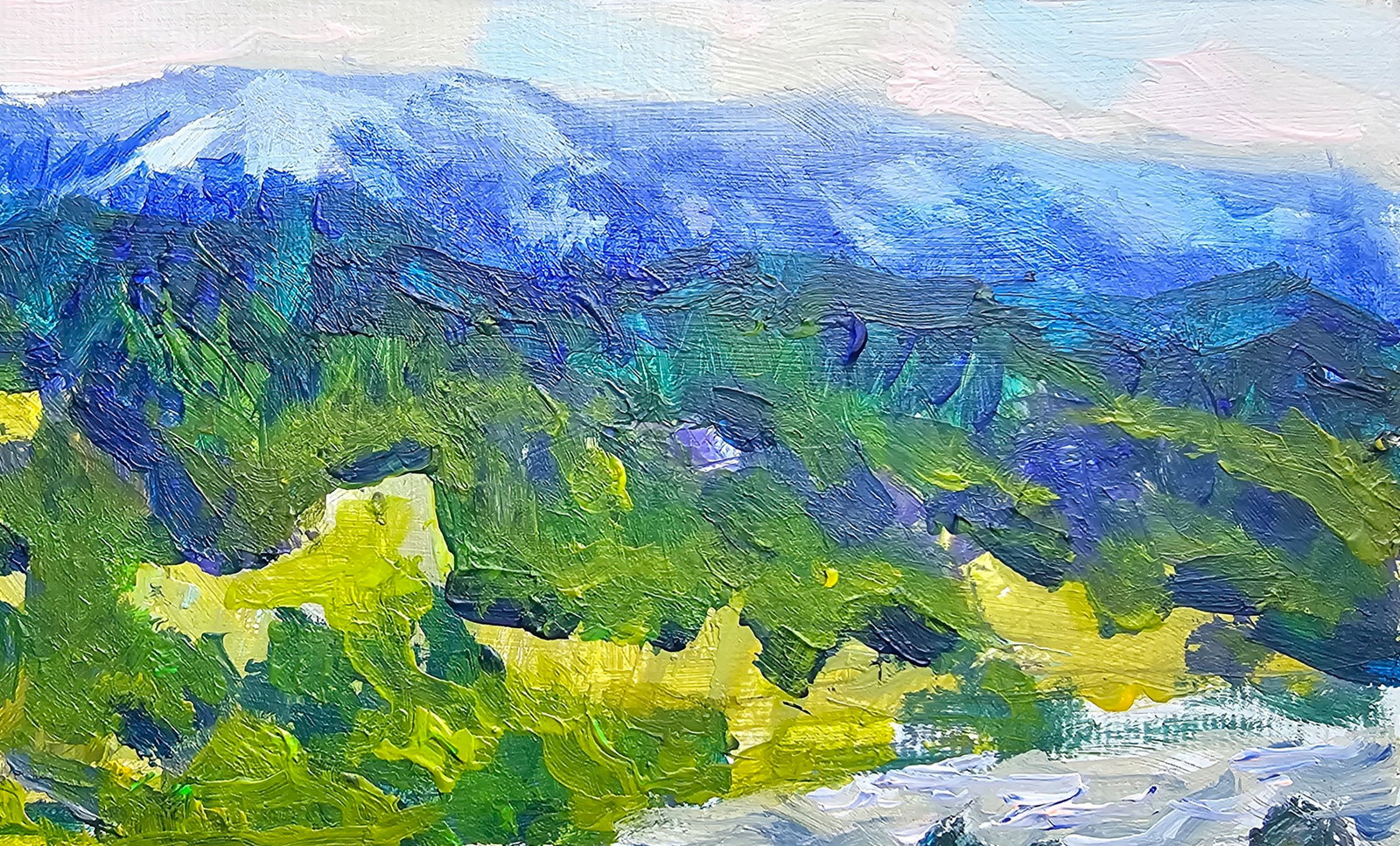 Acrylic painting Carpathian motifs Vyacheslav Petrovich Babac - 4