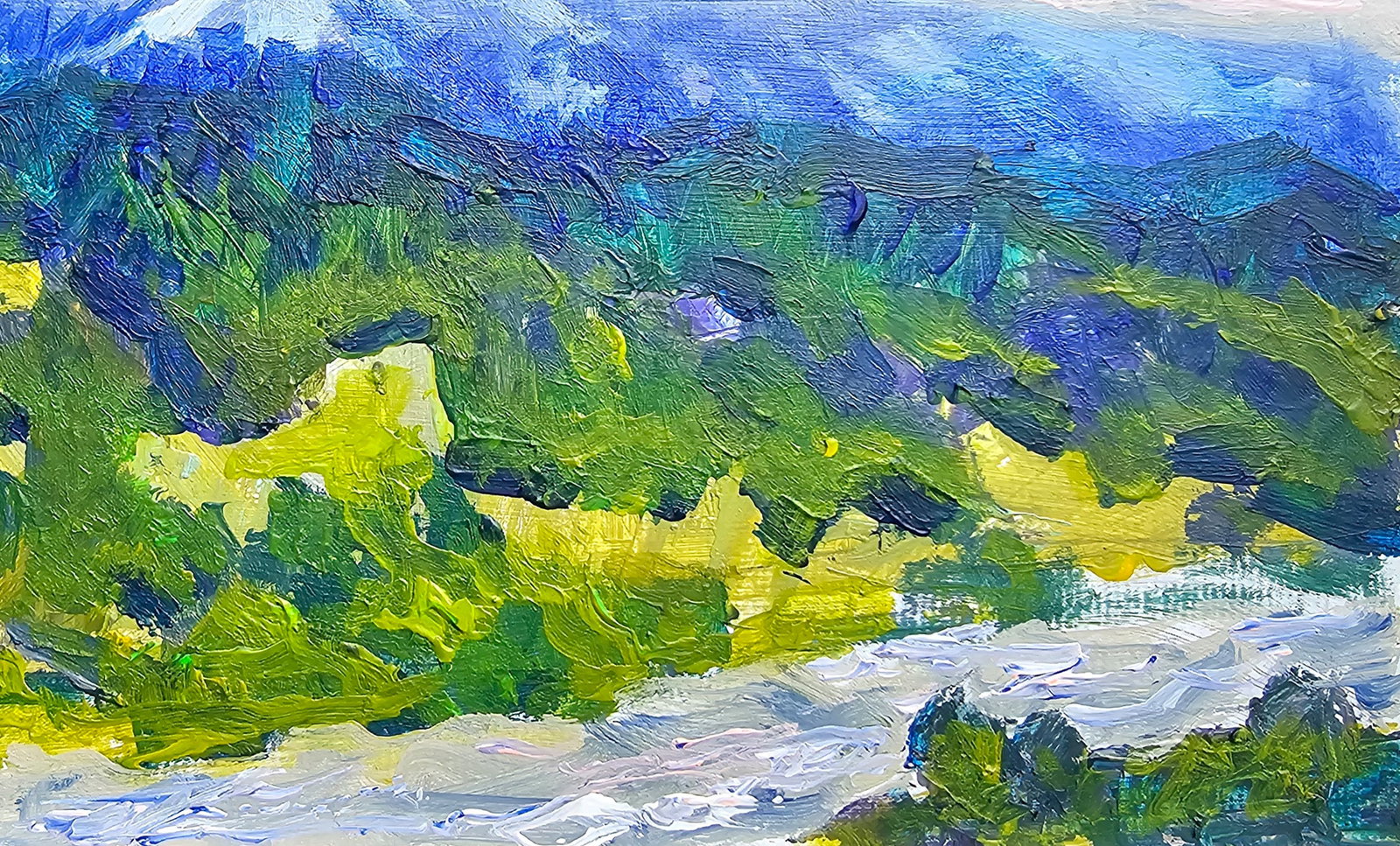 Acrylic painting Carpathian motifs Vyacheslav Petrovich Babac - 6