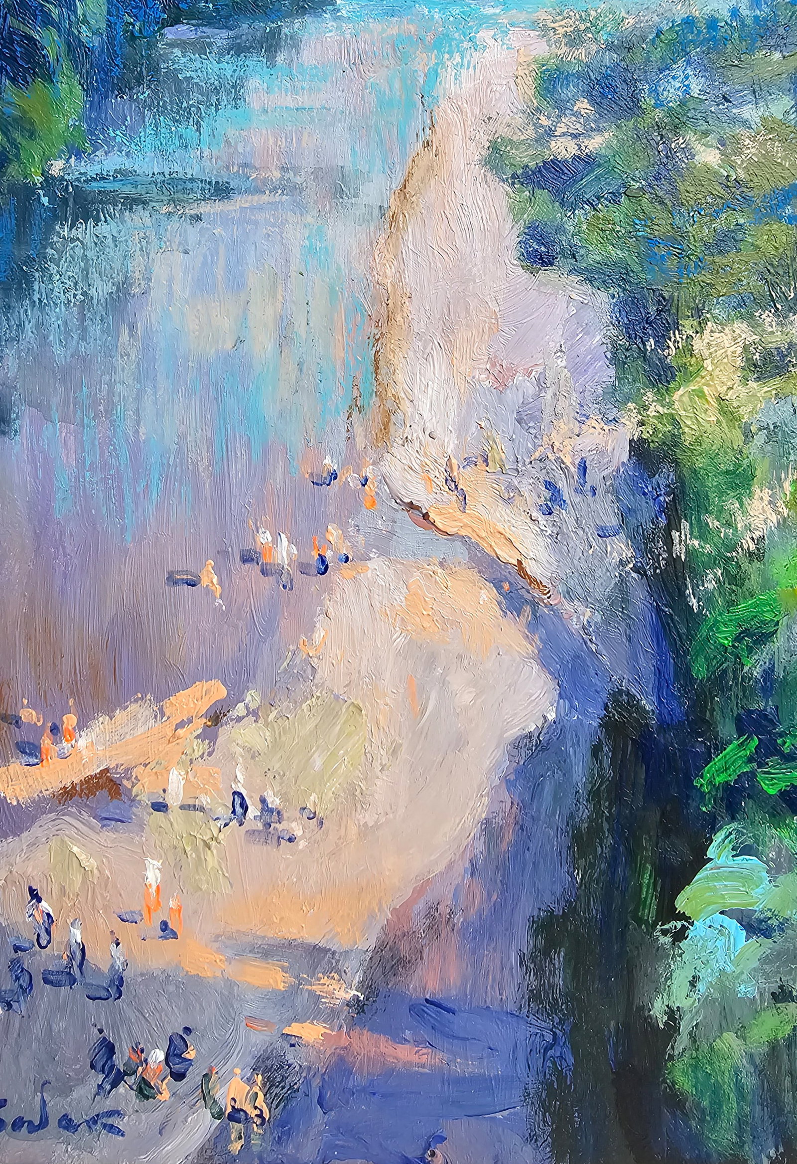 Acrylic painting on the river Vyacheslav Petrovich Babac - 9