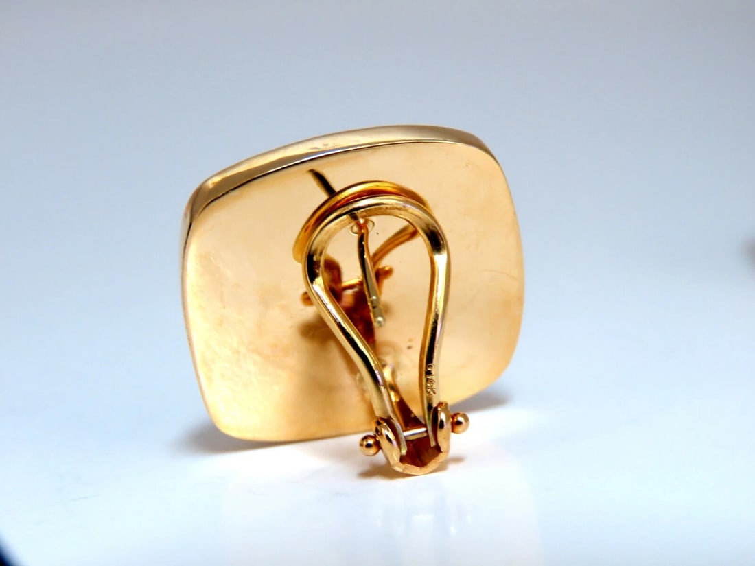 14kt Cross Hatch & Rope Twist Deco Clip Earrings** - 2