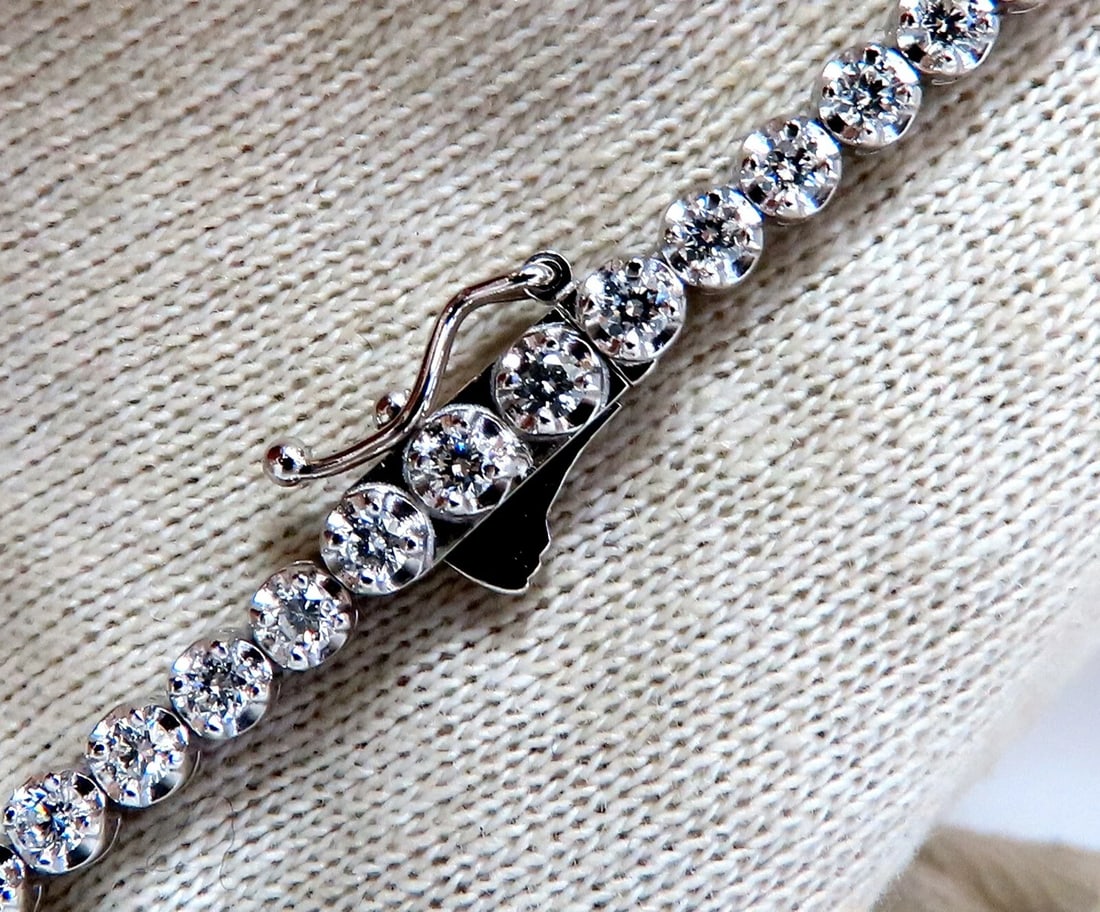 2.34ct Natural Diamonds Tennis Bracelet 14kt Gold Classic Riviera** - 2