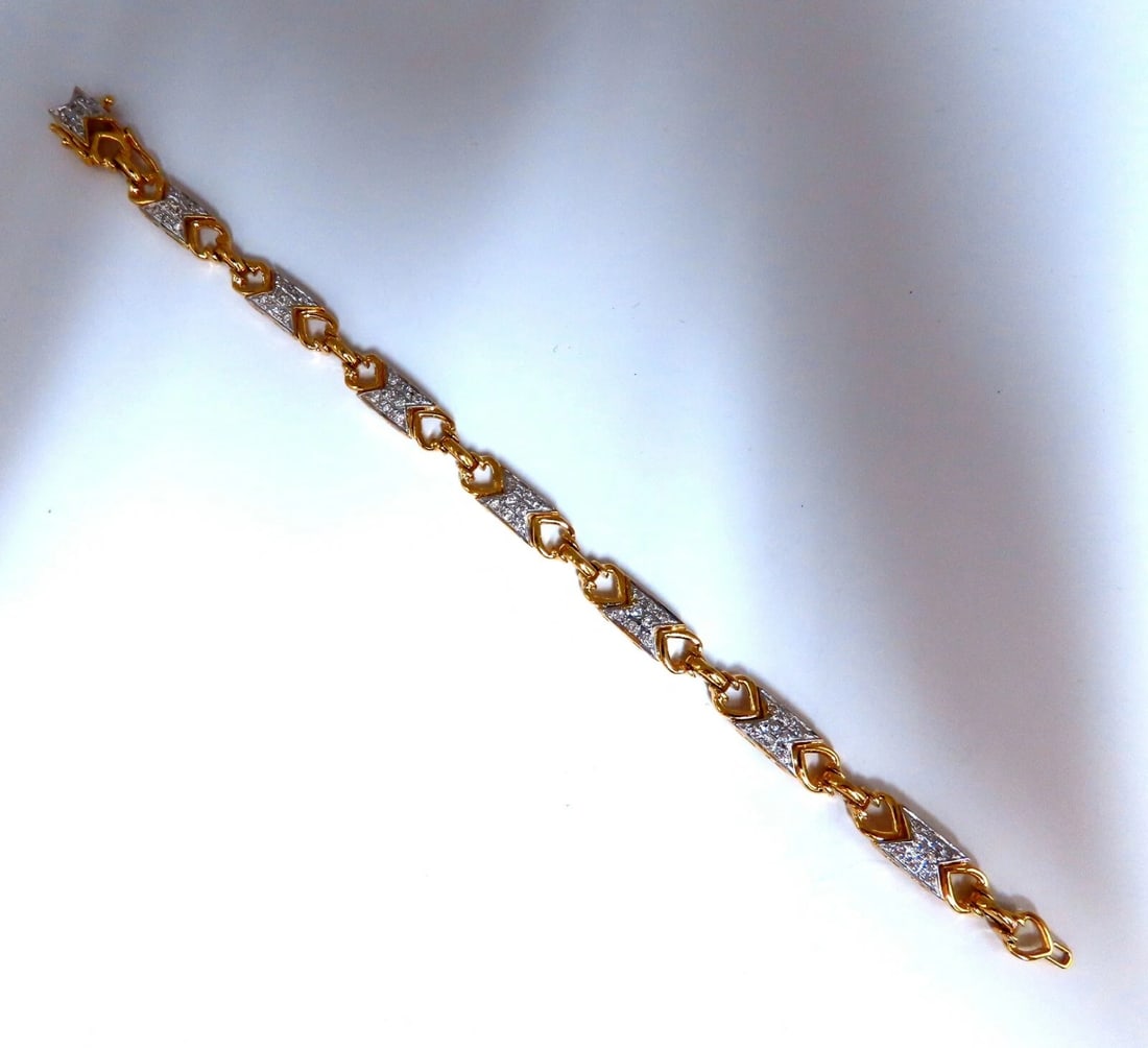 1.10ct Round Diamonds Greek Iconic Linked Bracelet 14kt gold** - 3