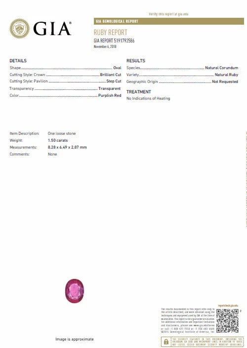 GIA Certified 4.06ct oval cut red No Heat Ruby diamonds Ballerina ring 14kt** - 7