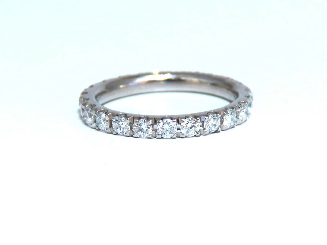 .92ct Natural Round Diamonds Eternity Ring Sharing Prong 14kt** - 2