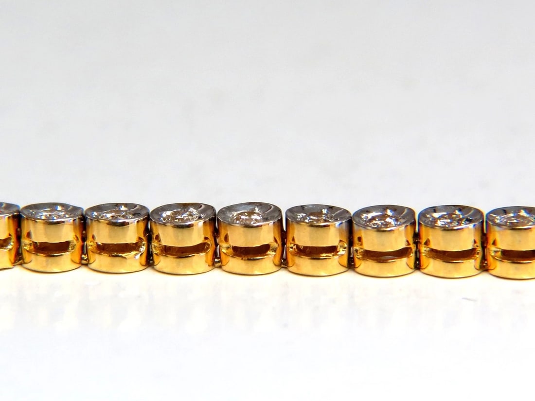 1.20ct Natural Diamonds Circular link bracelet 14kt** - 2