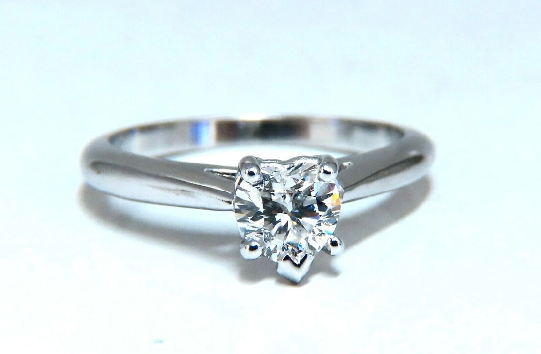 GIA Certified .55ct heart cut diamond solitaire ring platinum classic D/VS** (1 of 6)