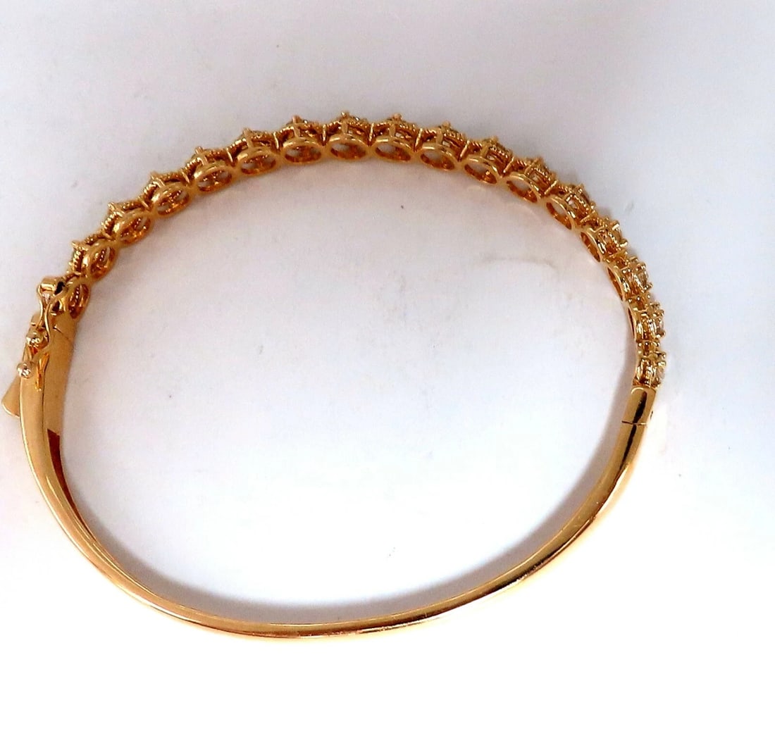 2.02ct Natural Diamonds Bangle Bracelet 14 Karat** - 7