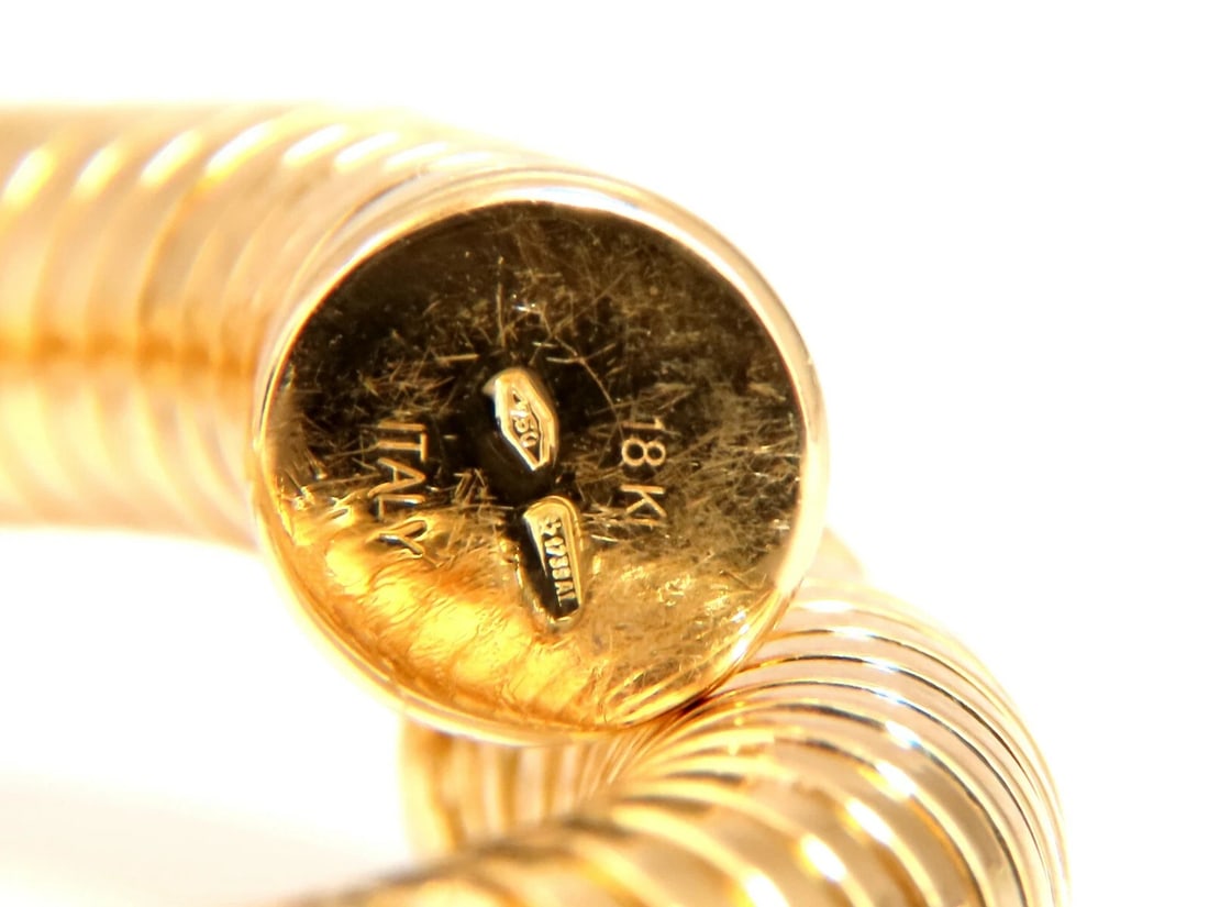 1.00ct Diamonds Ladies Accordion Bangle Bracelet 18 karat Rolling Rings Float** - 6