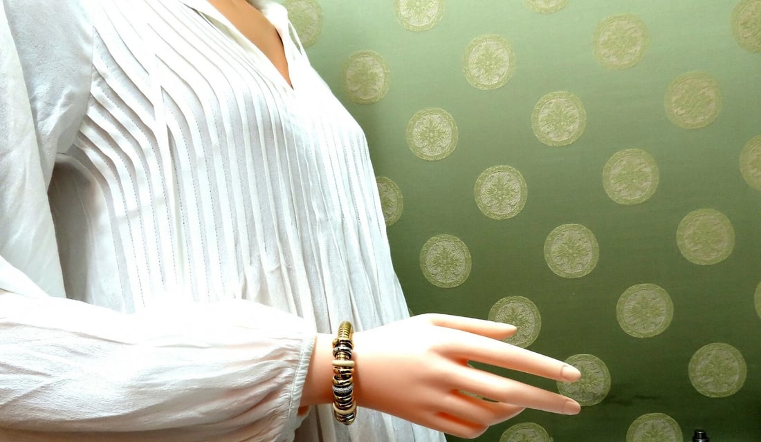 1.00ct Diamonds Ladies Accordion Bangle Bracelet 18 karat Rolling Rings Float** - 7