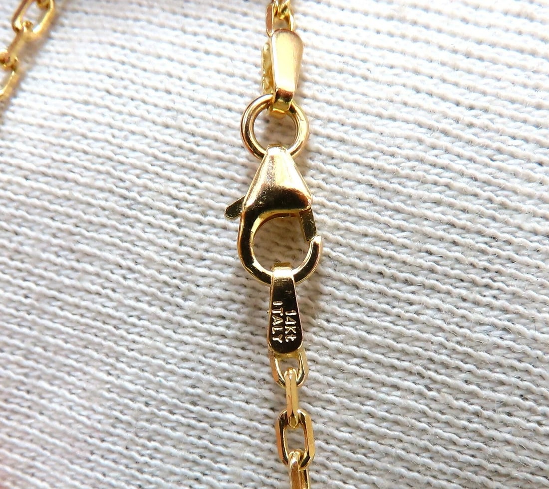 4.27ct Natural Spessartite Garnet Diamonds Necklace 14 Karat Vine Twist** - 3