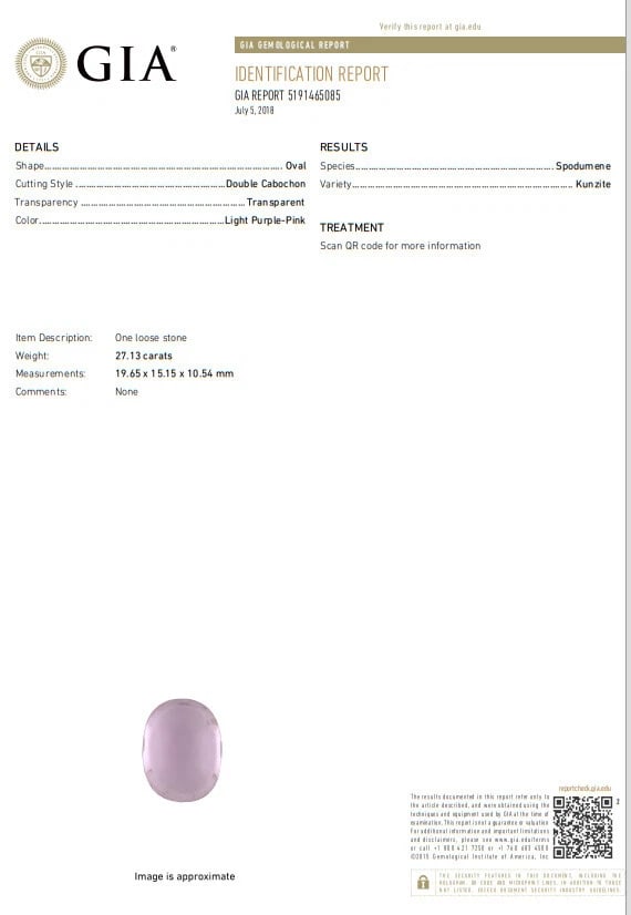 GIA Certified: 27.13ct Natural Pink Kunzite Ruby Diamonds Ring 14 Karat Gold** - 2