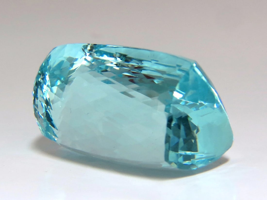 GIA Certified 157.55ct Natural Aqua Blue Cushion Cut Aquamarine Magnificent+ - 4