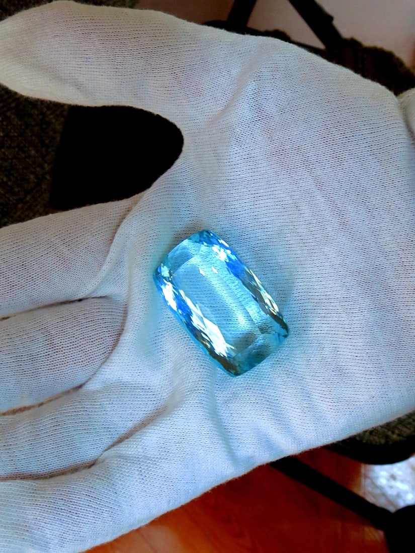 GIA Certified 157.55ct Natural Aqua Blue Cushion Cut Aquamarine Magnificent+ - 5