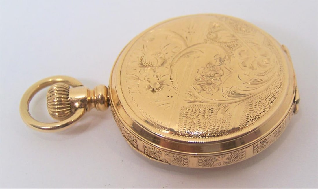 Antique 14K Gold CAMDEN Ladies Pocket watch c.1920s EXLNT* SERVICED - 5