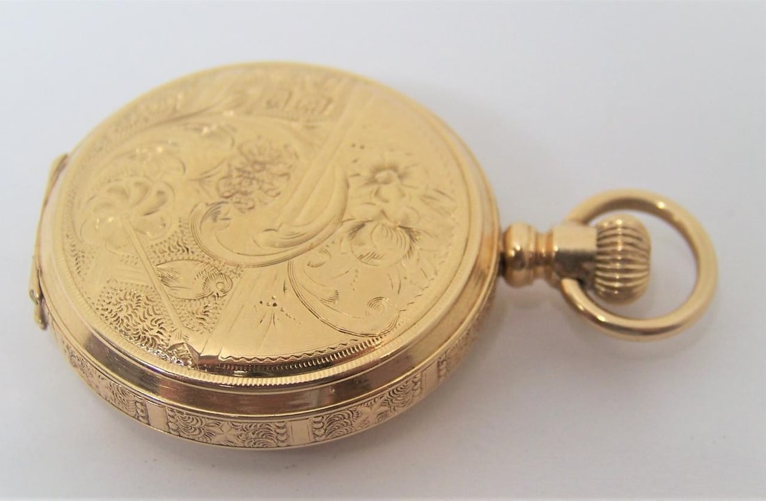 Antique 14K Gold CAMDEN Ladies Pocket watch c.1920s EXLNT* SERVICED - 7