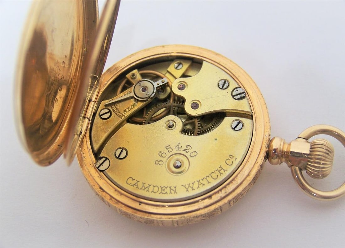 Antique 14K Gold CAMDEN Ladies Pocket watch c.1920s EXLNT* SERVICED - 9