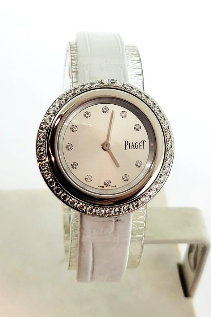 Ladies 18k White Gold PIAGET Possession Watch Ref G0A43084 With Diamonds* EXLNT: Ladies 18k White Gold PIAGET Possession Watch Ref G0A43084 With Diamonds* EXLNT This Ladies PAIGET watch is Swiss made. Great present for yourself or someone you love as well as