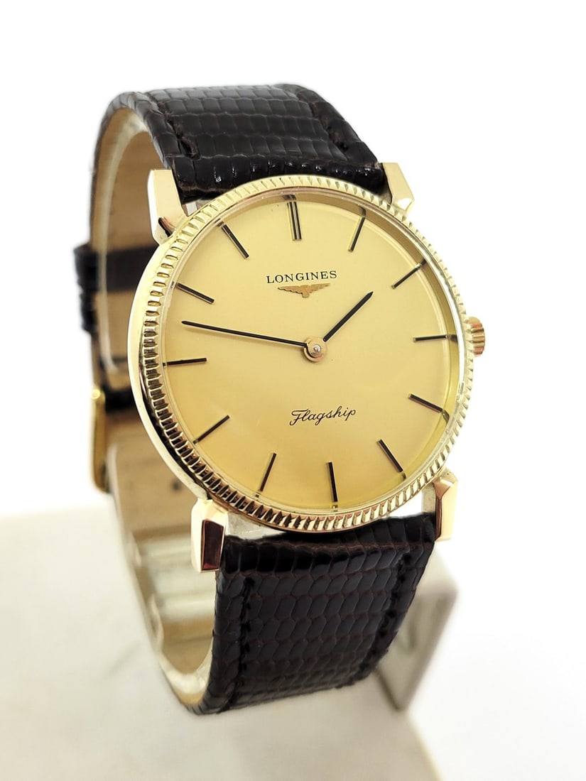 Vintage 14k LONGINES FLAGSHIP Winding Watch 1980s Cal 847.4* EXLNT SERVICED - 2