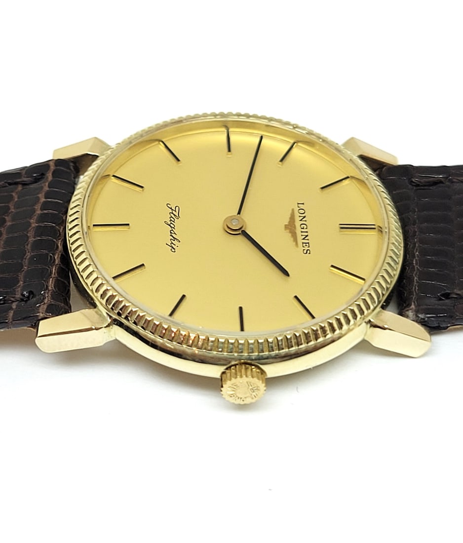 Vintage 14k LONGINES FLAGSHIP Winding Watch 1980s Cal 847.4* EXLNT SERVICED - 7