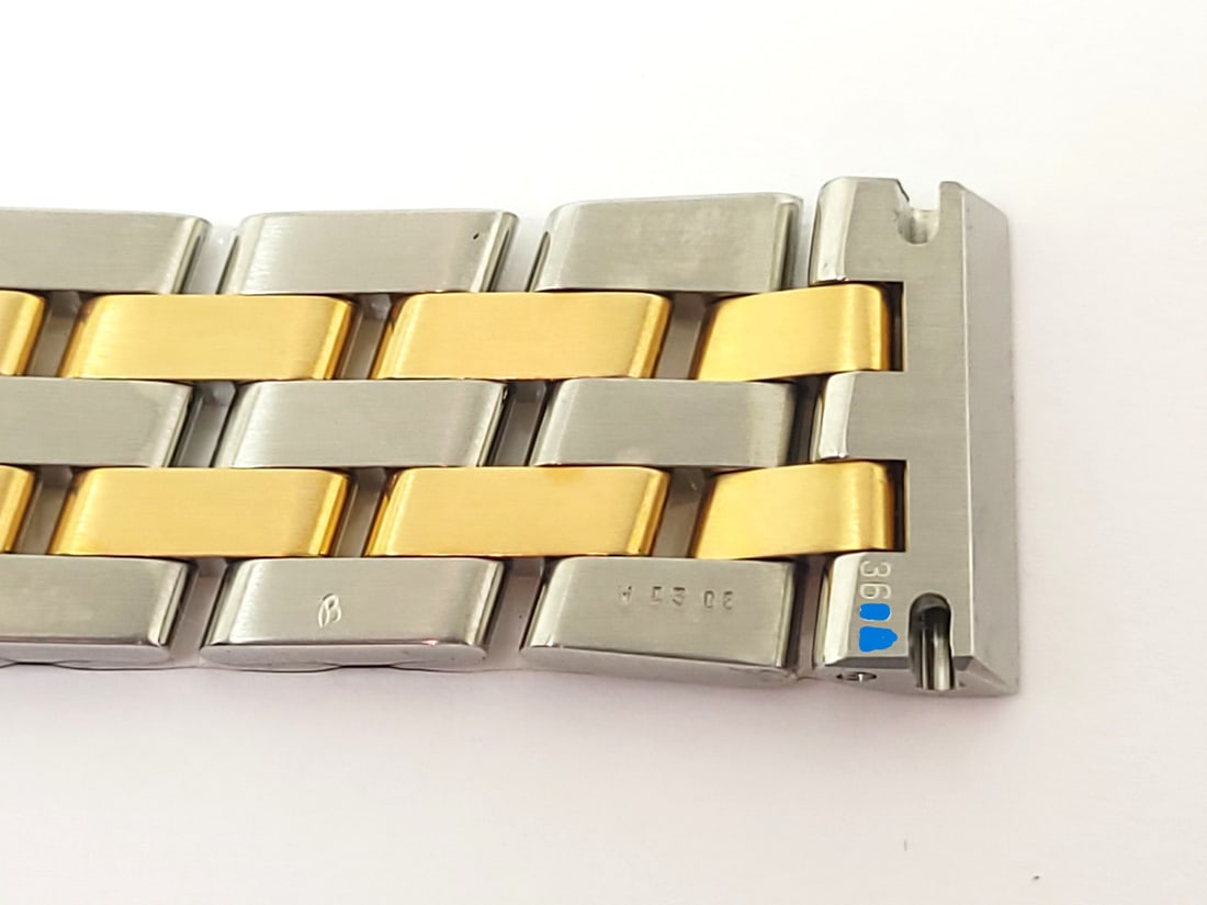 New Original S/Steel & 18k BREITLING Watch Bracelet W4308 Model 20 mm - 7