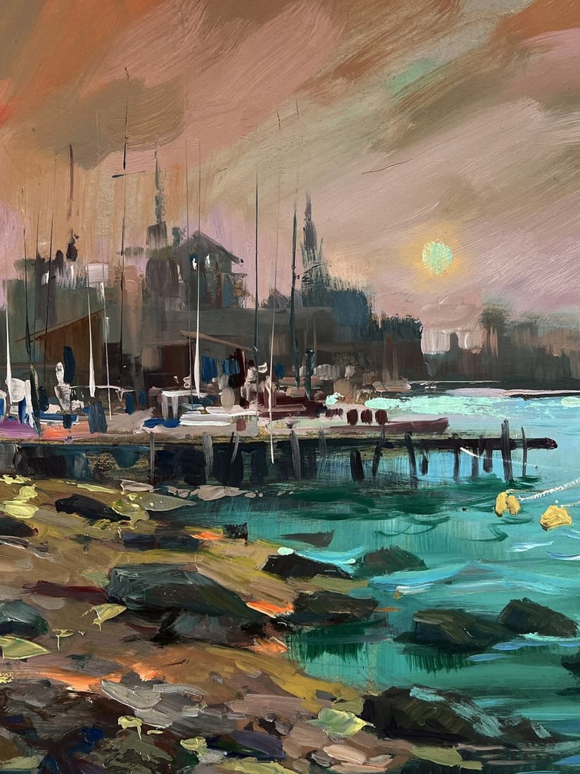 Oil painting Sunset over Venice Yuriy Suprunchuk - 4