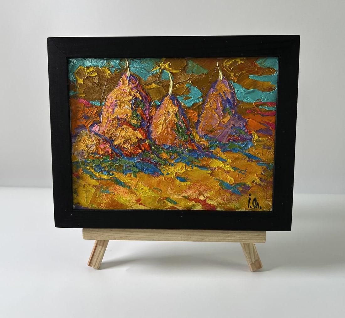 Oil painting Autumn evening fields Oleksiy Ivanyuk (1 of 8)