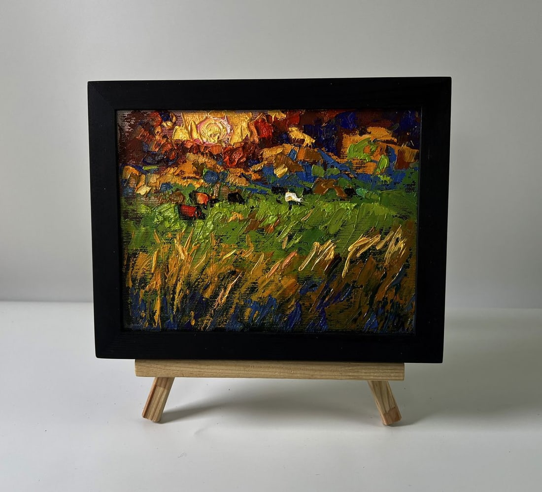 Oil painting Sunset over the meadows Oleksiy Ivanyuk (1 of 8)