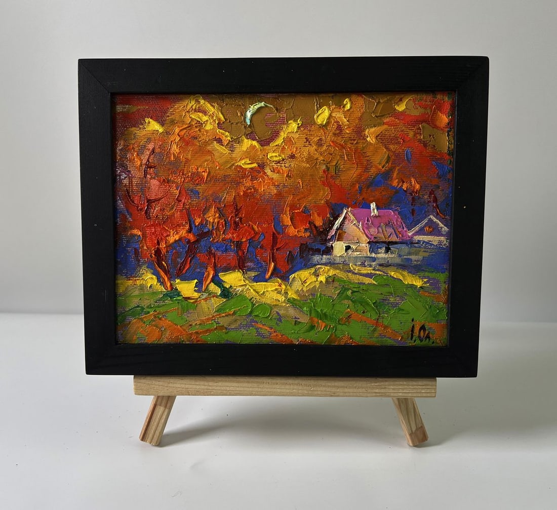 Oil painting Moonlit night Oleksiy Ivanyuk: Title: Oil painting Moonlit night Oleksiy Ivanyuk Description: NoAAA5855The Oil painting Canvas titled "Moonlit night" conveys an atmosphere of mystical beauty and dramatic intensity, where nature, ar
