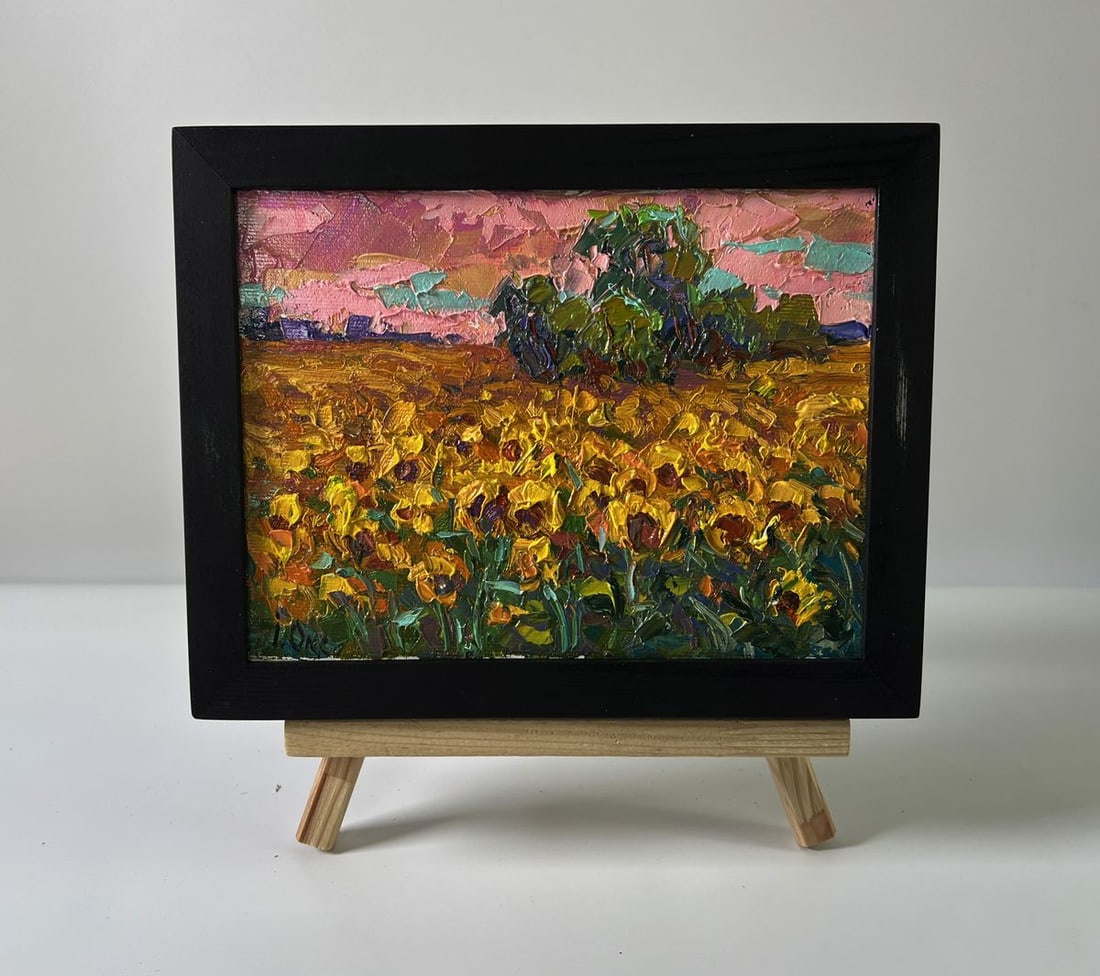 Oil painting Evening sunflowers Oksana Ivanyuk (1 of 8)