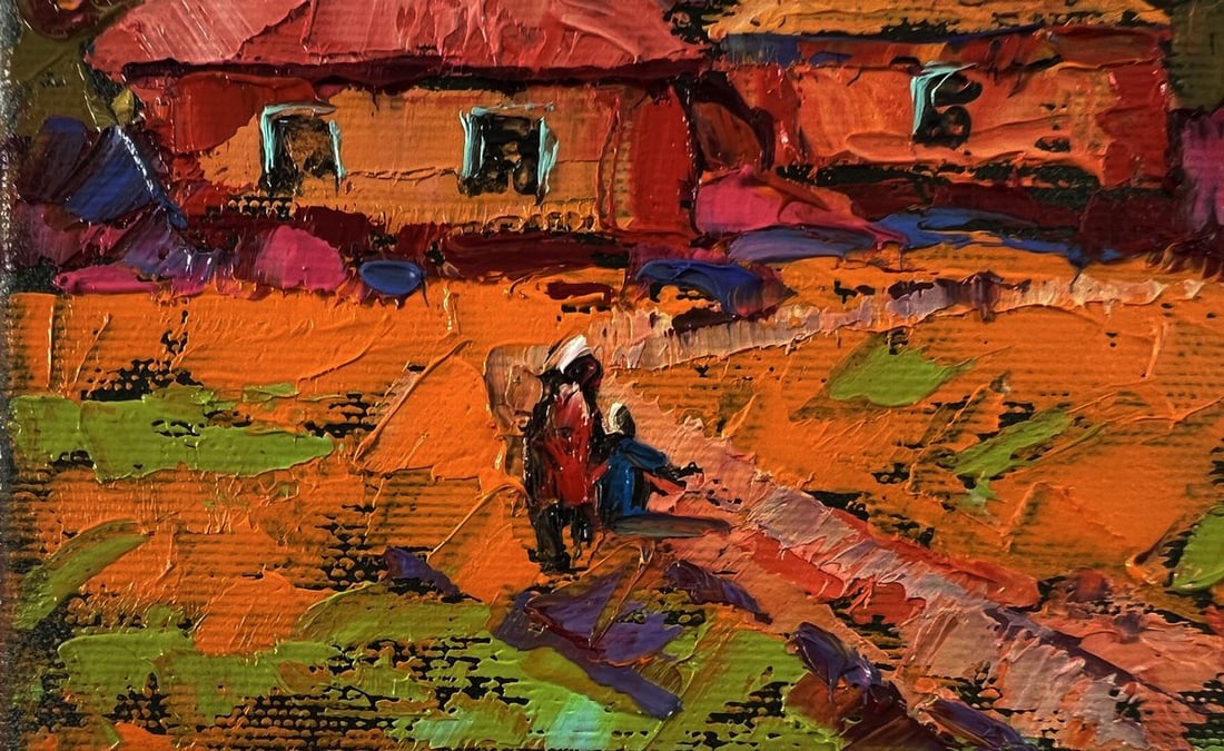 Oil painting Autumn village sunset Oleksiy Ivanyuk - 6