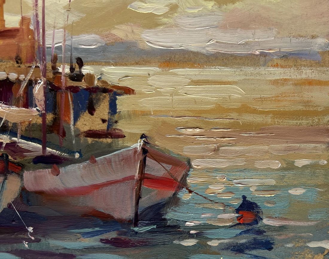 Oil painting The sun is sinking into the sea Yuriy Suprunchuk - 4