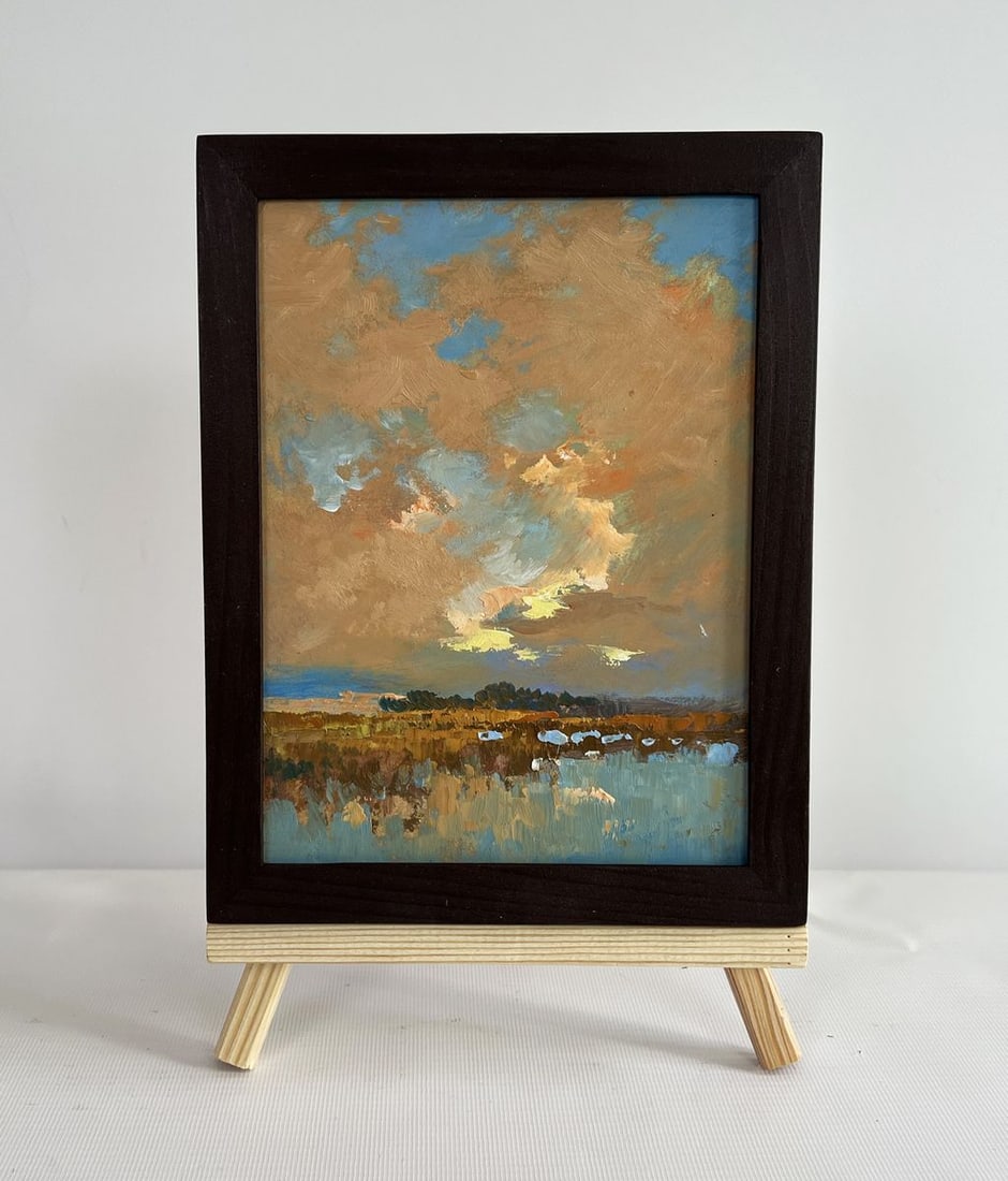 Oil painting Sunset over the lake Yuriy Suprunchuk (1 of 8)