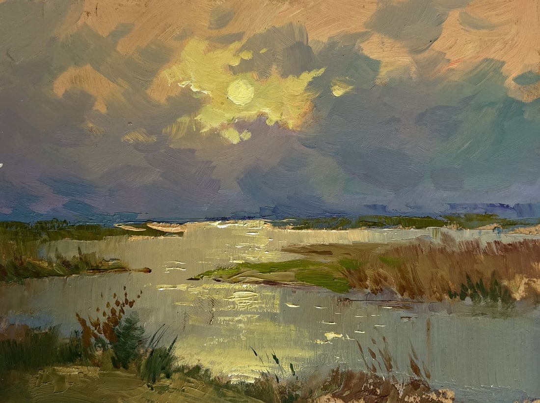 Oil painting The sun says goodbye to the horizon Yuriy Suprunchuk - 3