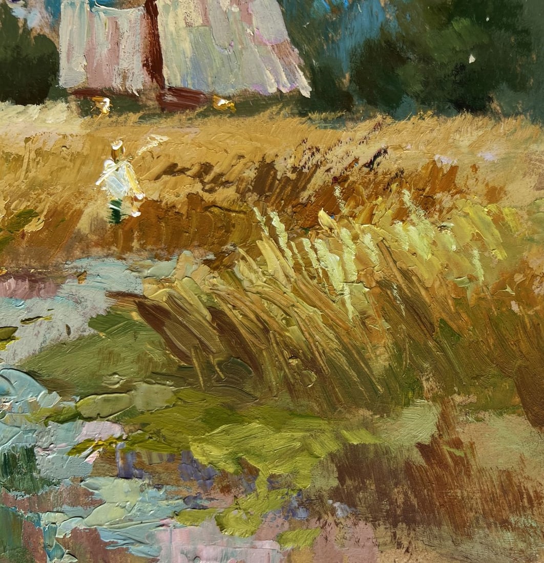 Oil painting Golden fields and sunset Yuriy Suprunchuk - 4