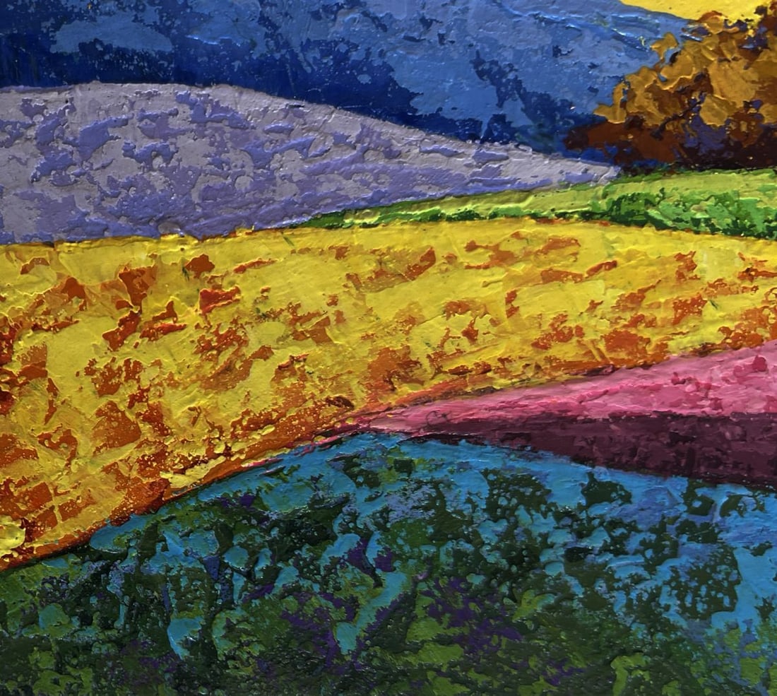 Oil painting Autumn evening in the field V. Zadorozhnya - 6