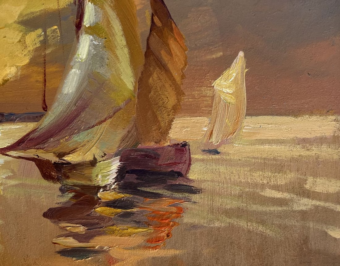 Oil painting In the evening at sea Yuriy Suprunchuk - 4