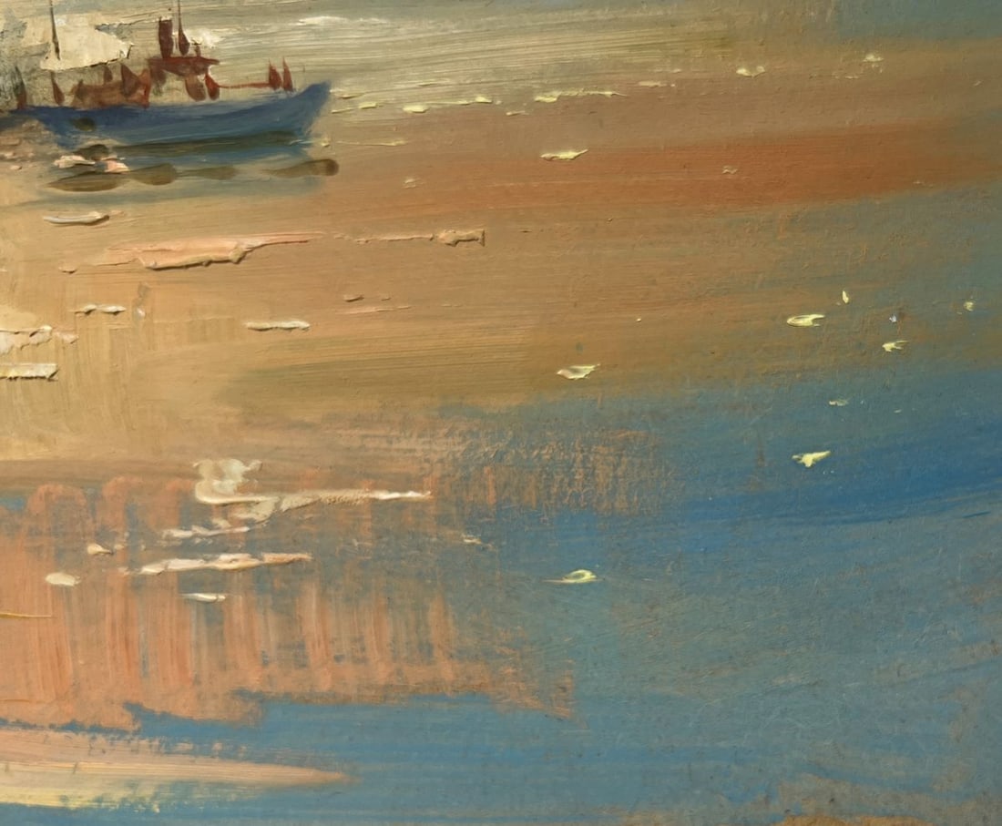 Oil painting Orange sunset in the sea Yuriy Suprunchuk - 7